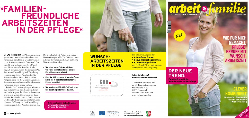 Brochure Gesellschaft für Arbeit und soziale Dienstleistungen mbH / Dortmund, Germany